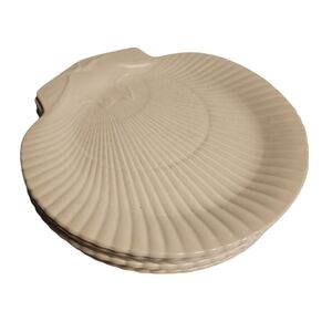 4 Wedgewood  Barbara Walters Collection Scallop Sea Shell Shaped Luncheon Plates